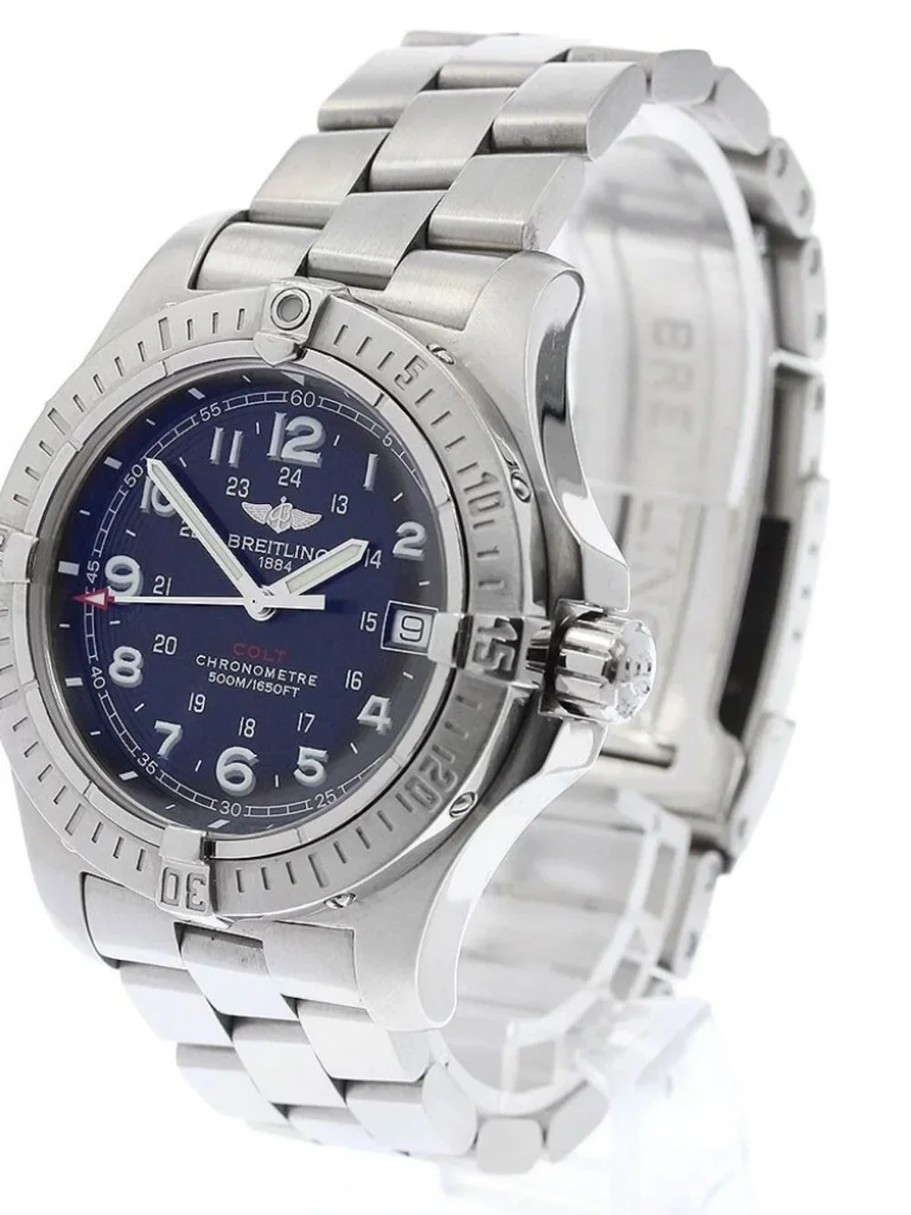 BREITLING Colt A74380 GMT date black Dial Quartz Men's Watch_973147